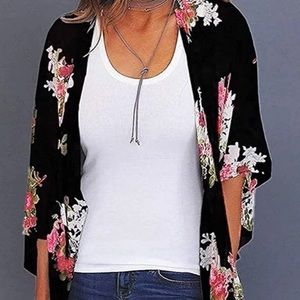 Sheer rose kimono summer cover up like new